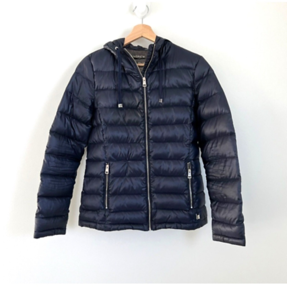 Andrew Marc Packable Lightweight Premium Down Blue Jacket